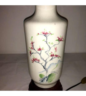 Lampe en céramique à décor du Japon