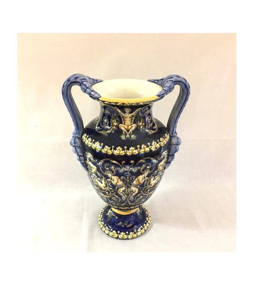 Vase balustre Gien vendu par notre petite brocante Valence.