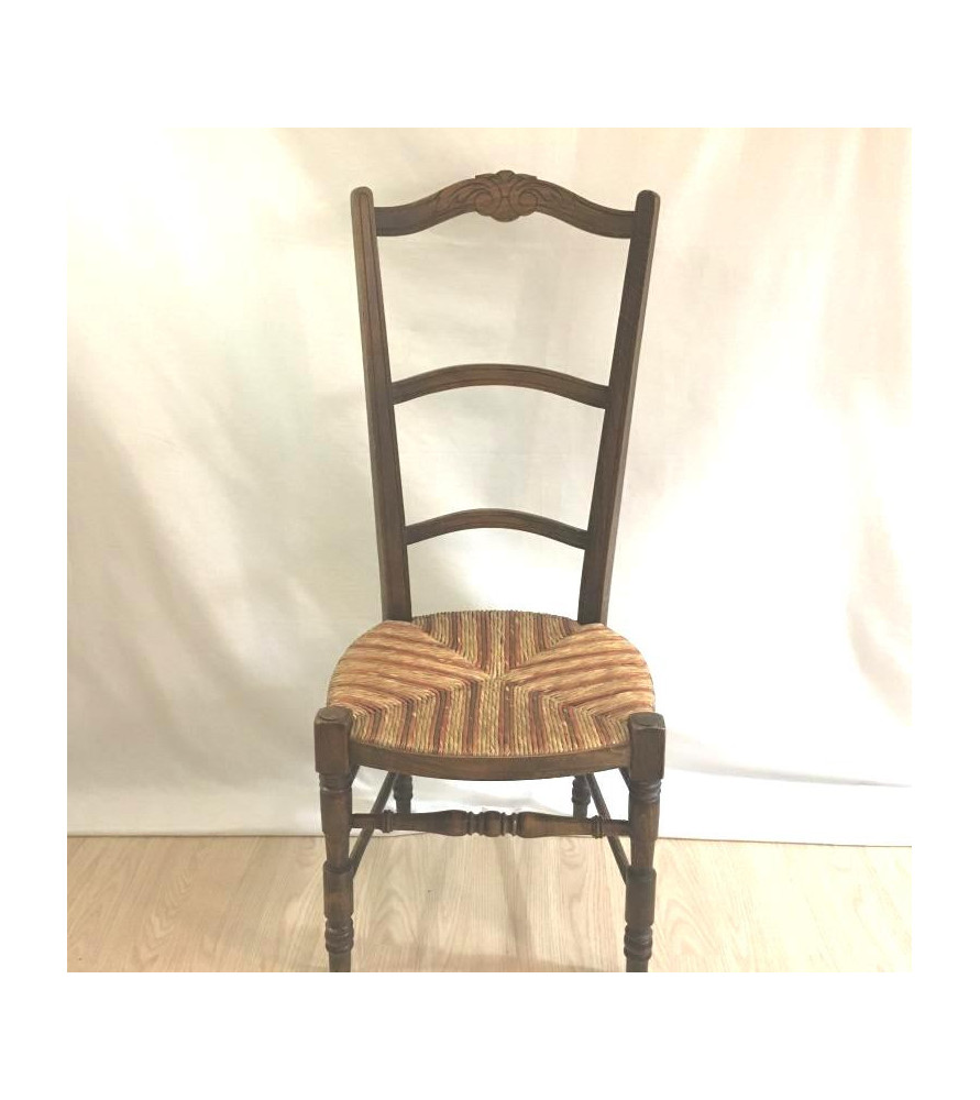 chaise de nourrice paillée provençale vendue par notre petite brocante