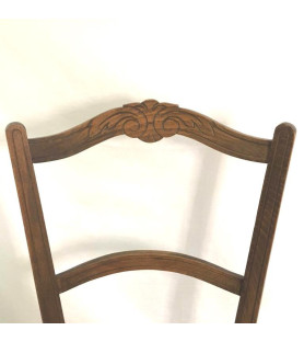 chaise de nourrice paillée provençale vendue par notre petite brocante