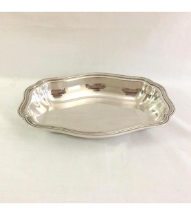 Plat rond métal argenté vendu par notre petite brocante Valence