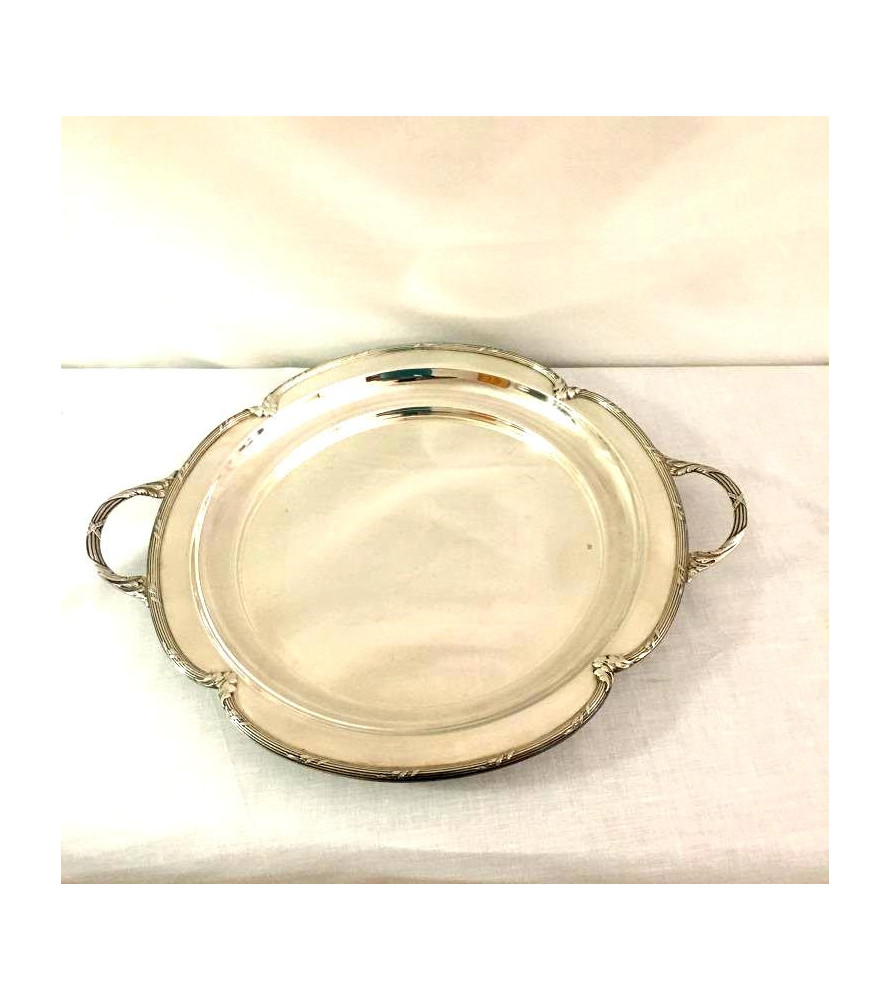 Plateau en métal argenté