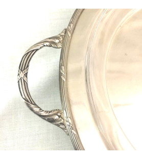 Plateau en métal argenté