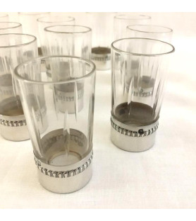 Coffret verres à liqueur argent vendus par notre petite brocante