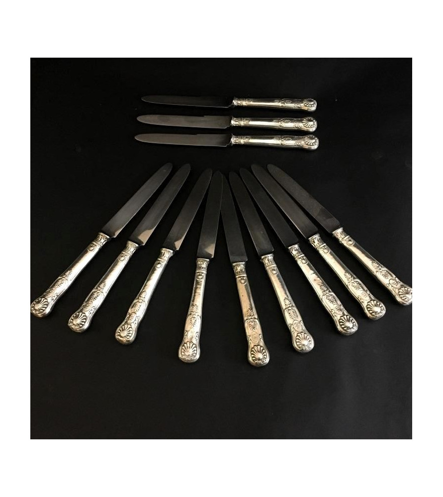 Couteaux en argent fourré vendus par notre petite brocante