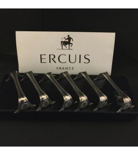 6 Porte couteaux "Ercuis" coquille état neuf