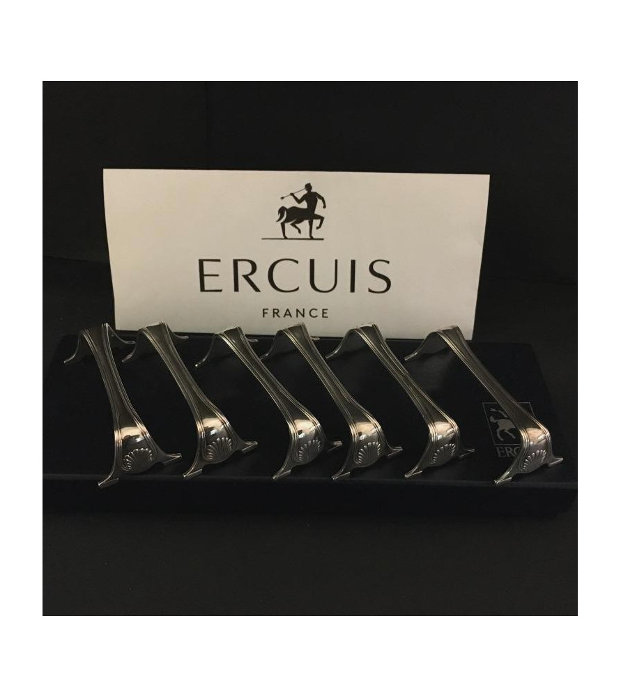 6 Porte couteaux "Ercuis" coquille état neuf
