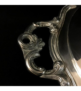 légumier en métal argenté vendu par notre petite brocante