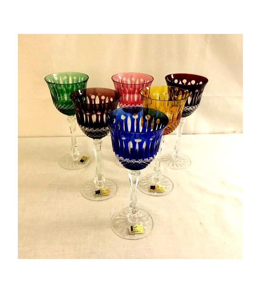 Verres en cristal taillé vendus par notre petite brocante