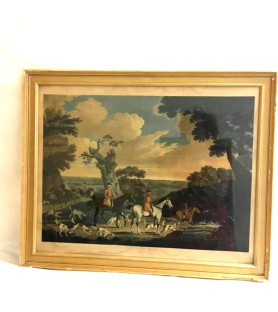 Paire d'estampes anglaises: la chasse vendue par Notre petite brocante