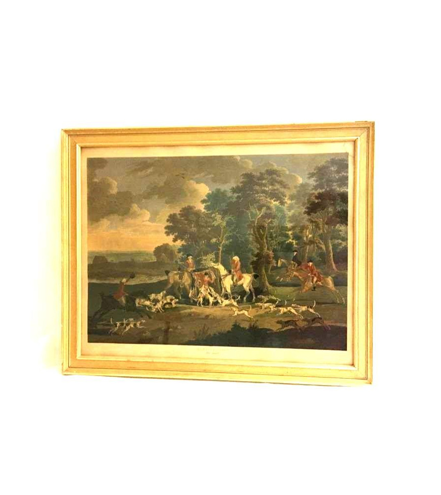 Paire d'estampes anglaises: la chasse vendue par Notre petite brocante