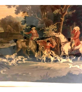 Paire d'estampes anglaises: la chasse vendue par Notre petite brocante