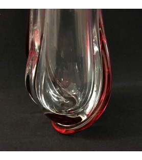 Vase vert torsadé cristal Saint Louis vendu par notre petitre brocante