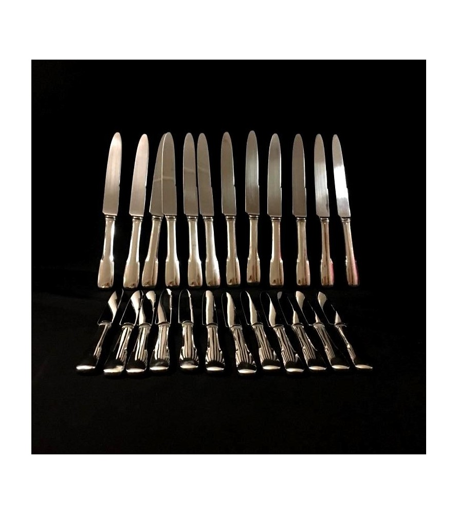 Couteaux métal argenté filet vendus par Notre petite brocante