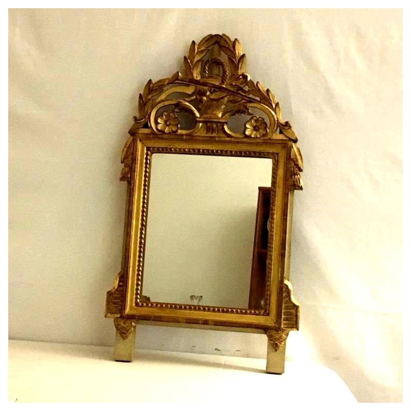 Miroir à fronton bois doré vendu par Notre petite brocante Valence