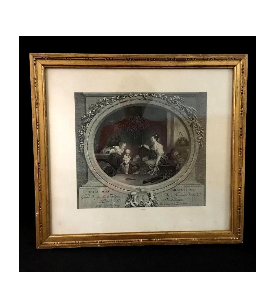 Gravure d'Après Fragonard