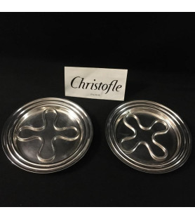 Dessous de carafe en métal argenté vendus par Notre petite brocante