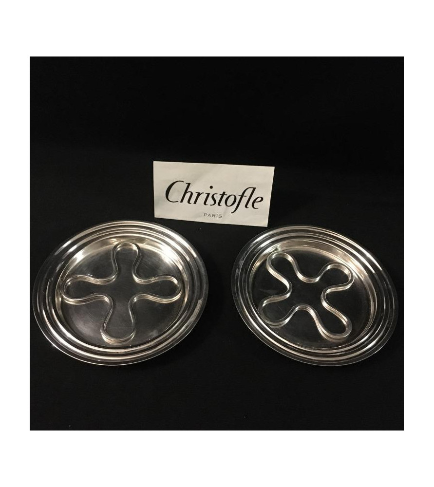 Dessous de carafe en métal argenté vendus par Notre petite brocante