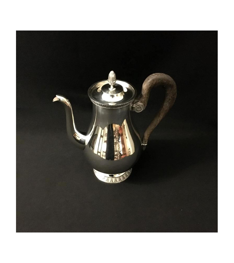 Cafetière empire en métal argenté vendue par notre petite brocante