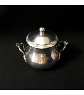 Sucrier en métal argenté vendu par notre petite brocante