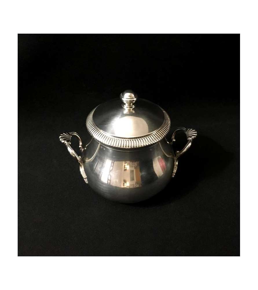 Sucrier en métal argenté vendu par notre petite brocante