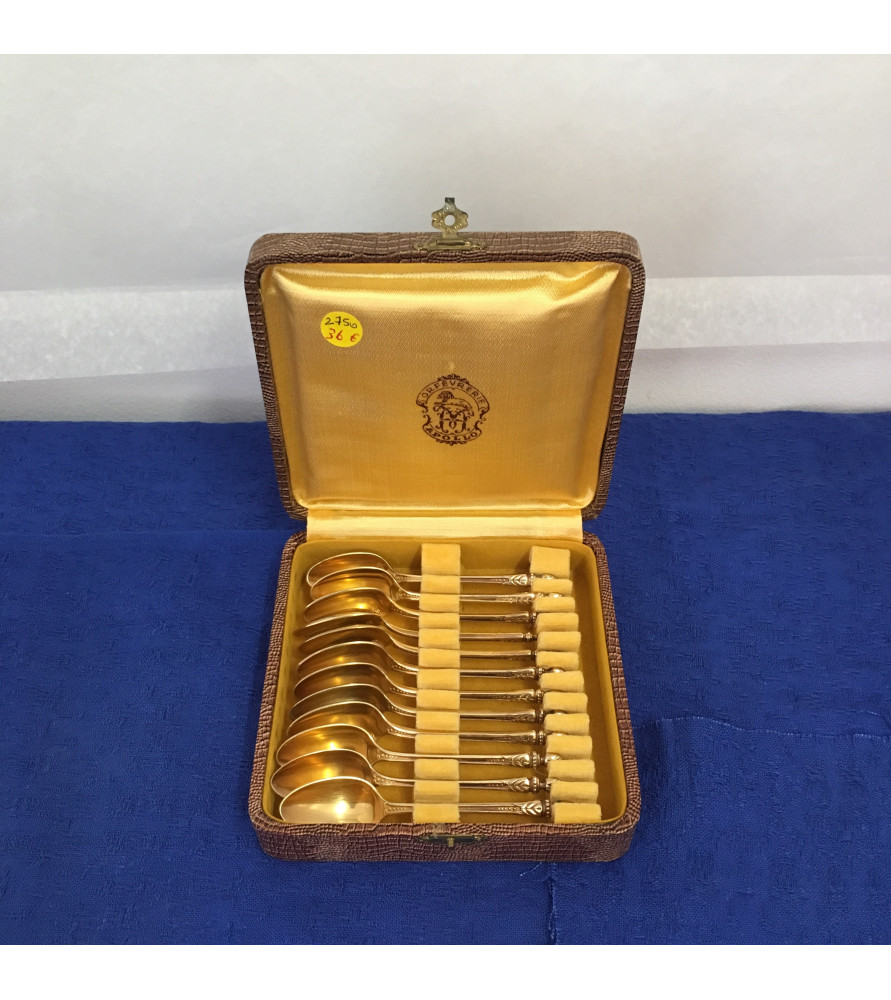 Coffret De 12 Cuillères à Moka En Métal Argenté - Deetjen 18 (occasion)