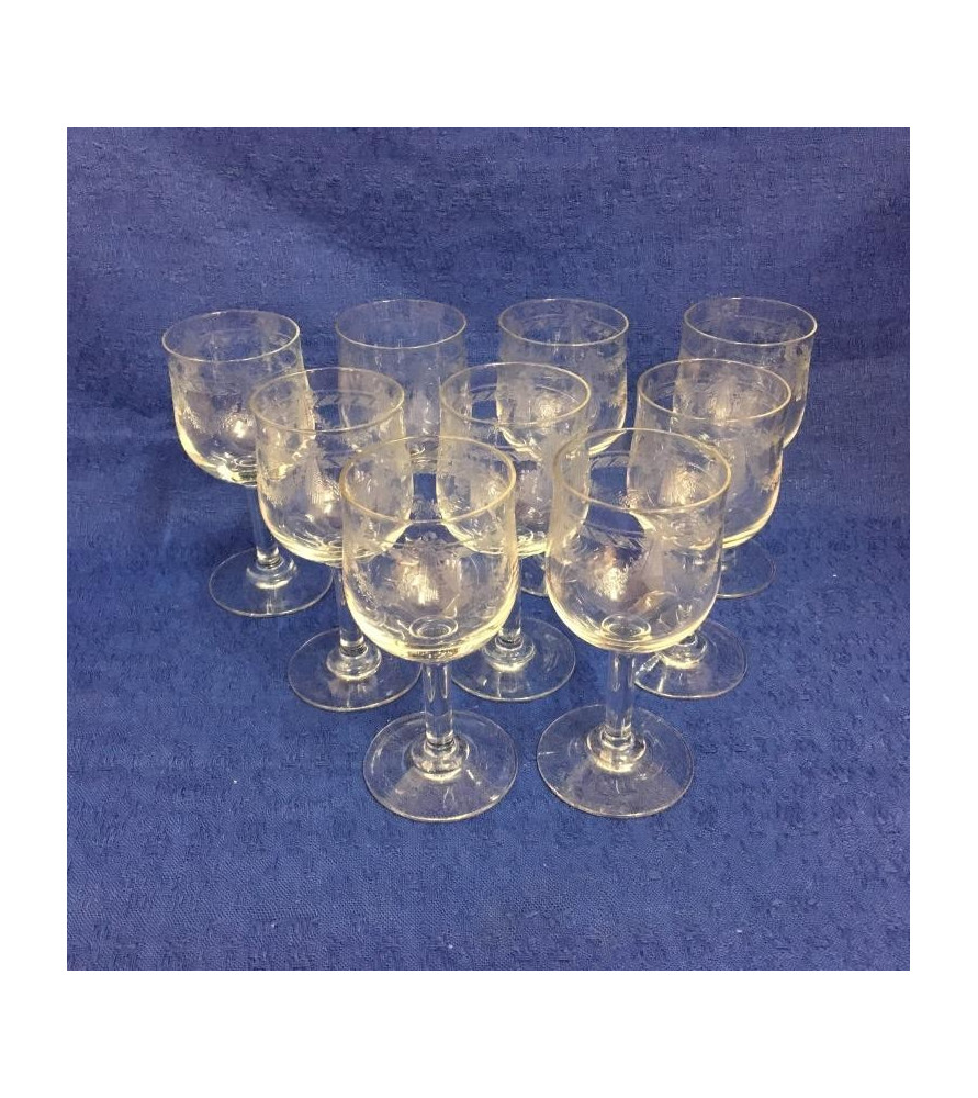 Lot de 6 verres à porto (ou autre) - 10 cl - en cristal de Bohème